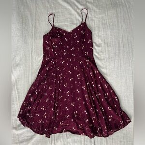 Old Navy Burgundy Floral Dress
